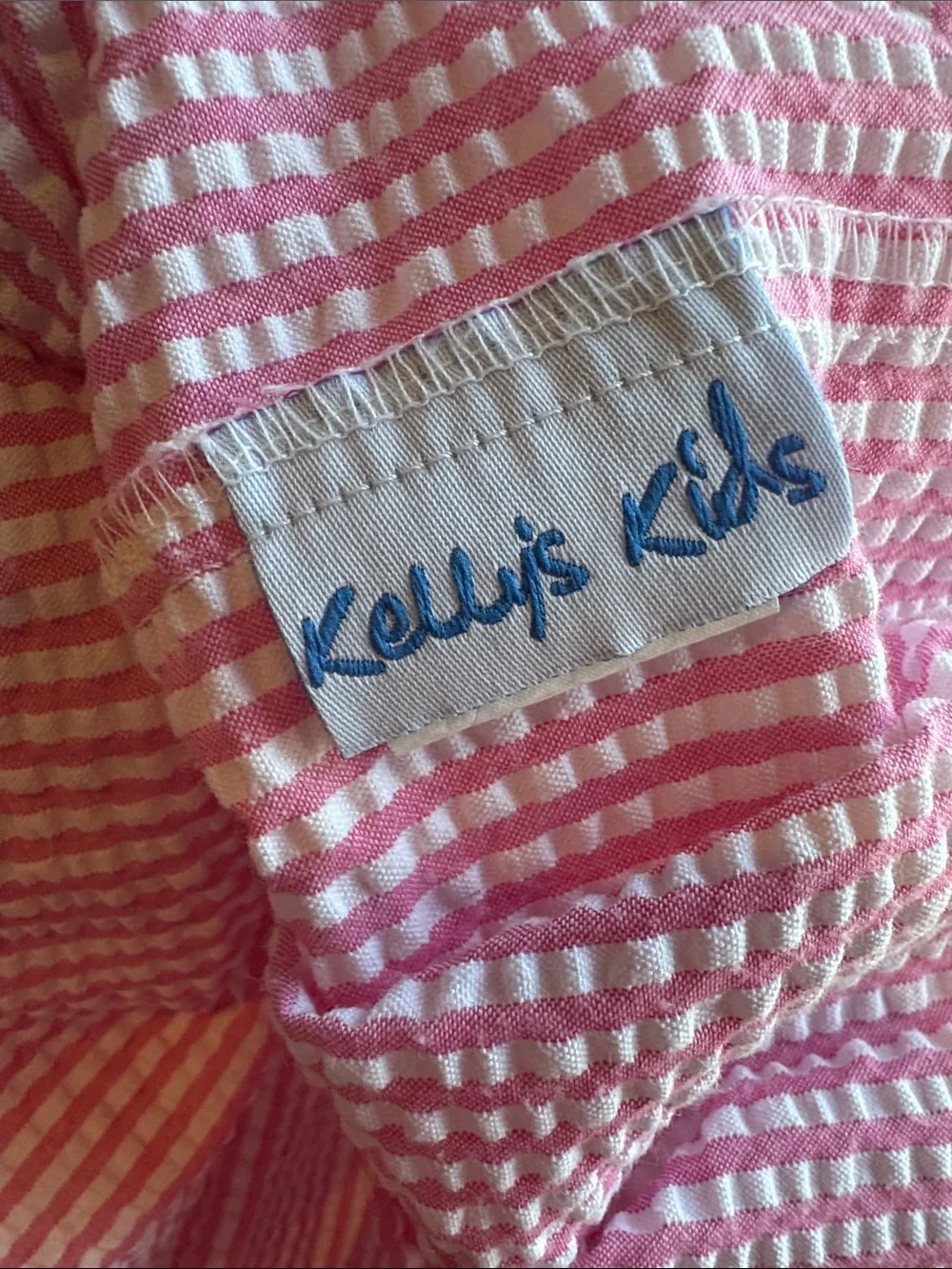 Kelly's Kids Pink Seersucker Pinafore